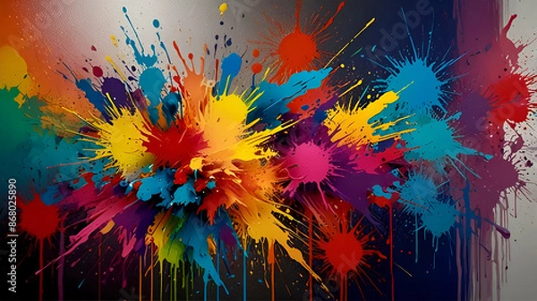 Obraz abstract colorful background with splashes
