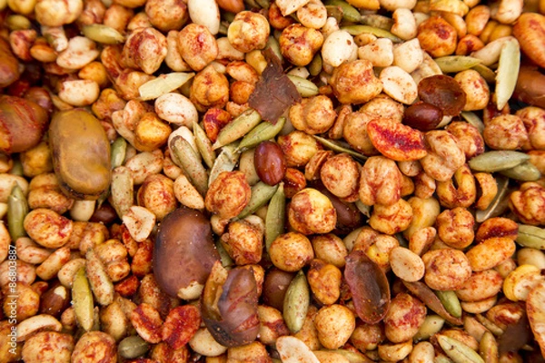 Fototapeta Nüsse - Hintergrund