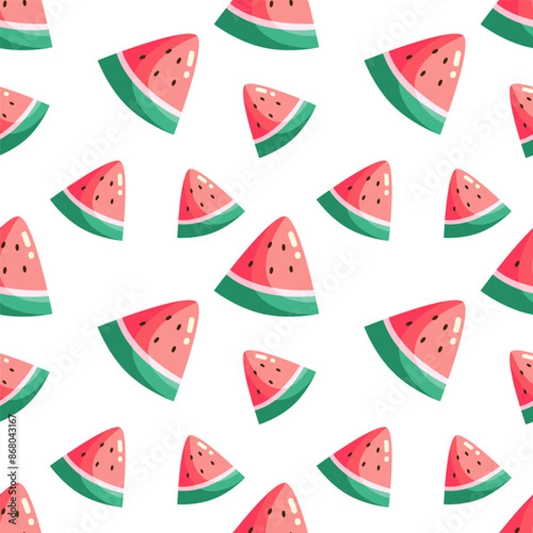 Obraz vector seamless pattern with watermelon