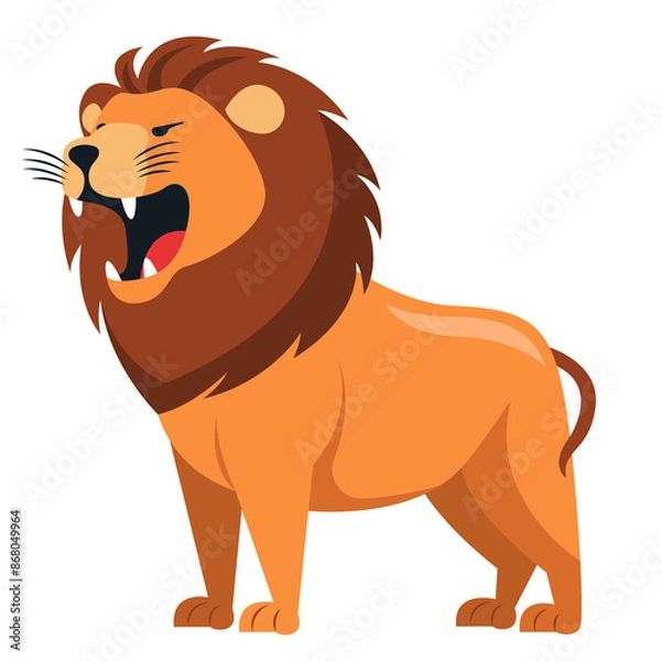 Obraz lion cartoon isolated