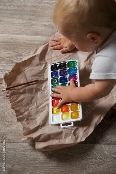 Obraz sister and brother hugging