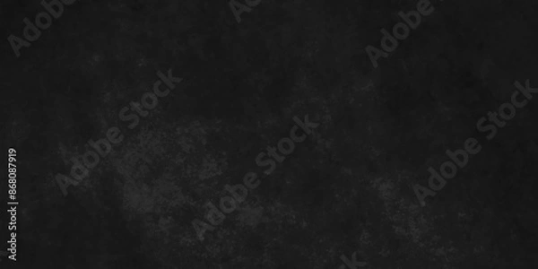 Fototapeta Dark black grunge wall charcoal colors texture backdrop background. Black Board Texture or Background. abstract grey color design are light with white gradient background. Old wall texture cement.