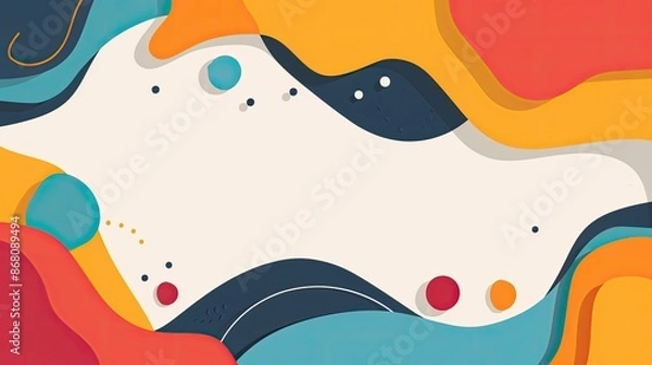 Obraz Modern Abstract Flat Design Background with Geometric Shapes