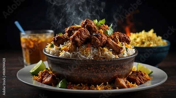 Obraz chicken and rice Mutton biryani 