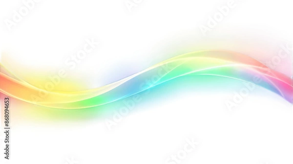 Fototapeta Abstract blurred rainbow light effect on transparent background