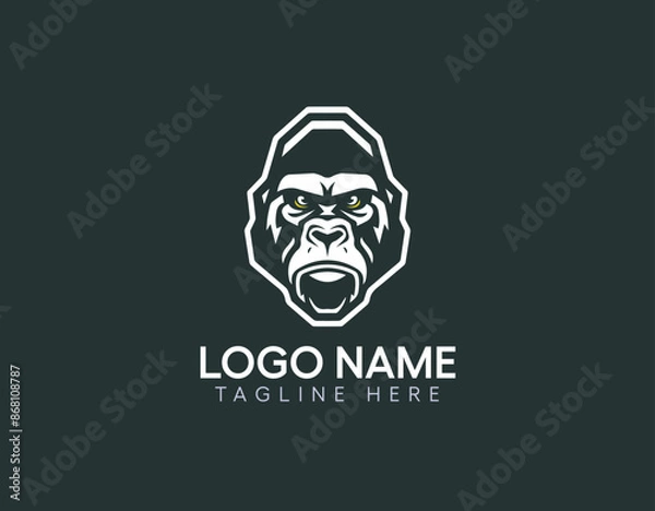 Fototapeta Abstract creative geometric logo Gorillas head