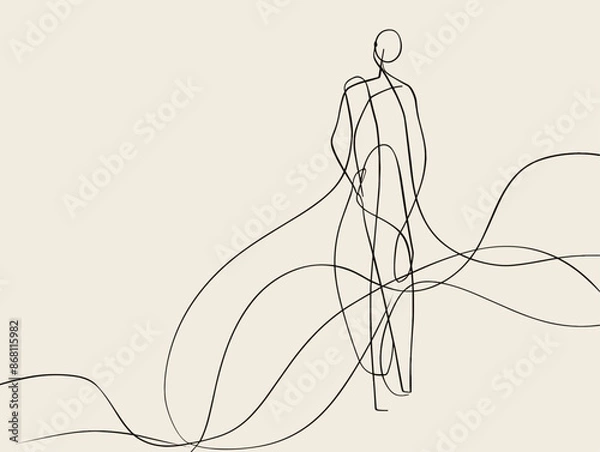 Obraz Minimalist Conceptual Line-Drawn Elegance