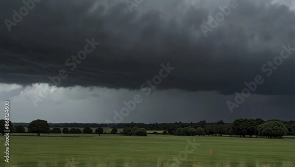 Obraz storm clouds over the city