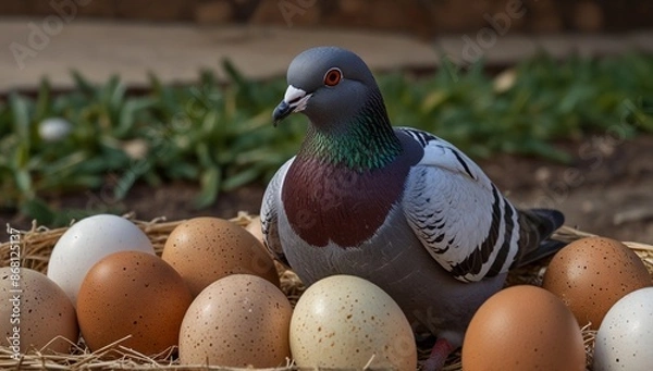Obraz easter eggs in the nest