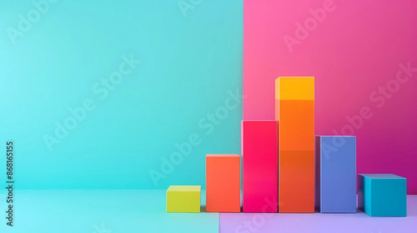 Fototapeta Colored bar chart