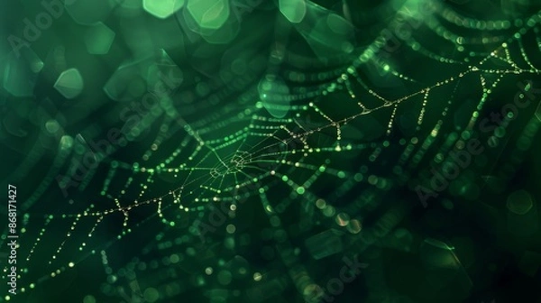 Fototapeta Spider neet web background illustration generated by ai