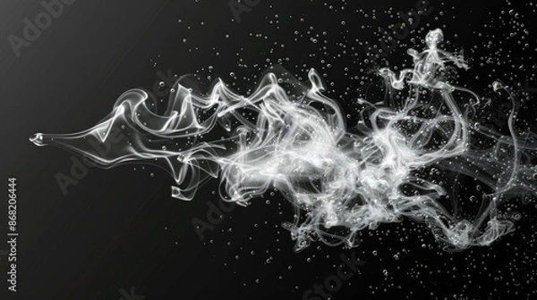 Obraz Realistic water spray effect from an atomizer, captured with a transparent background