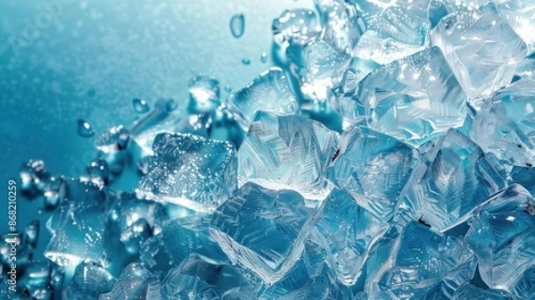 Fototapeta Blue Icy Abstract Texture