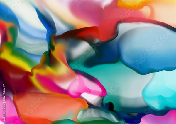 Obraz Bunte Aquarell Malerei.