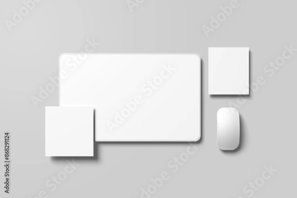 Obraz Minimalist UI Page Screen Mockup for showcasing your design to clients