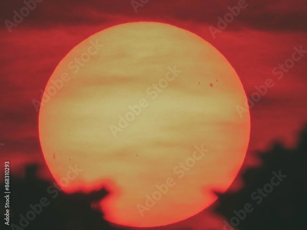 Obraz sunset over the mountains