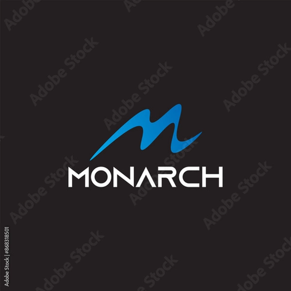 Obraz Letter M, Tech Startup Technology Logo Design