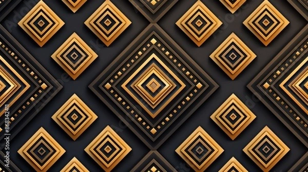 Fototapeta A modern geometric pattern, seamless design illustration.