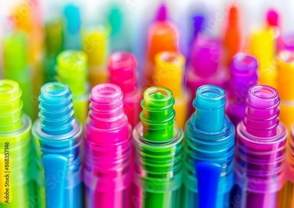 Fototapeta Vibrant Rainbow Markers Set