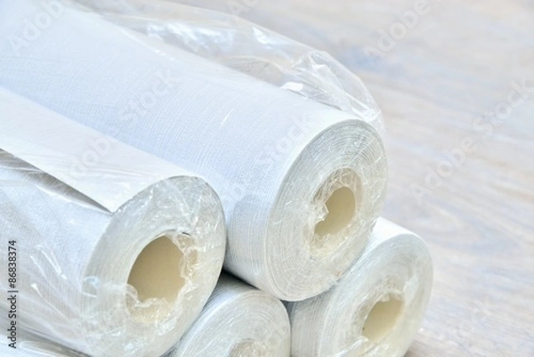 Obraz Gray wallpaper rolls