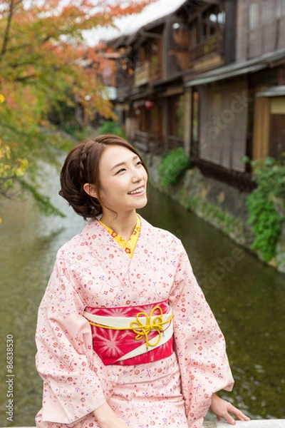 Fototapeta 着物を着た女性