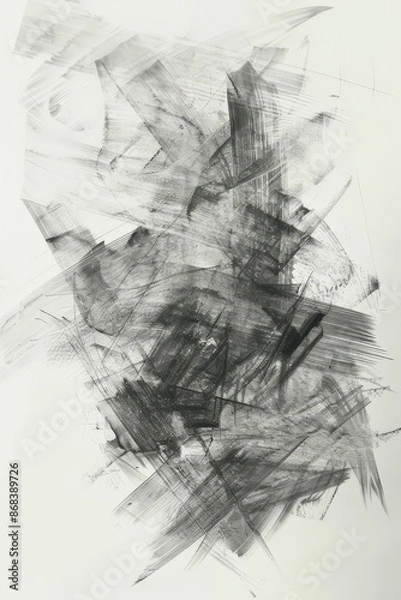 Obraz Abstract Art: Black and White Splatter Pattern