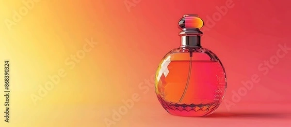 Fototapeta perfume gradient background with isolate don the mint cool background  with colorful shade water contrast spirit perfume 