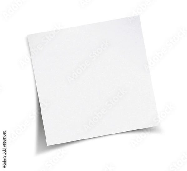 Obraz White blank sticky note paper 