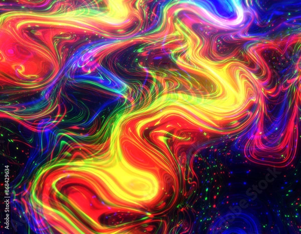 Obraz abstract liquid background with glowing lines