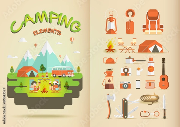Obraz Camping Elements