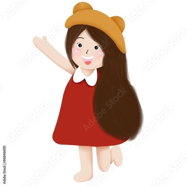 Obraz girl with a hat