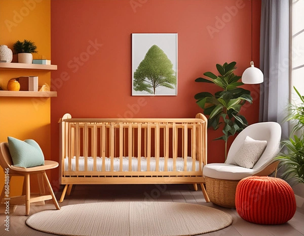 Fototapeta ベビーベッドのある部屋