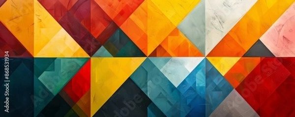 Fototapeta Colorful geometric designs with sharp angles