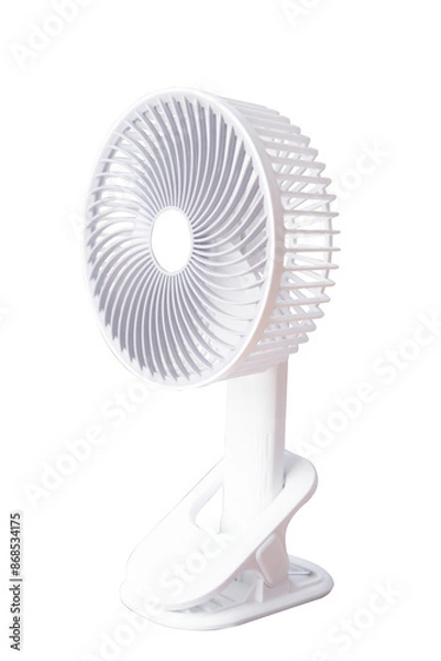 Obraz Portable fan isolated on white background