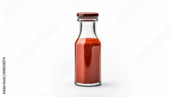 Fototapeta A white background with an isolated sauce bottle