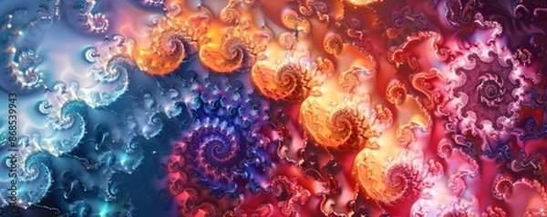 Obraz Colorful stylized spirals