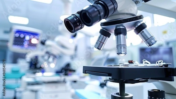 Fototapeta A well-equipped dental clinic with various medical instruments and technology 