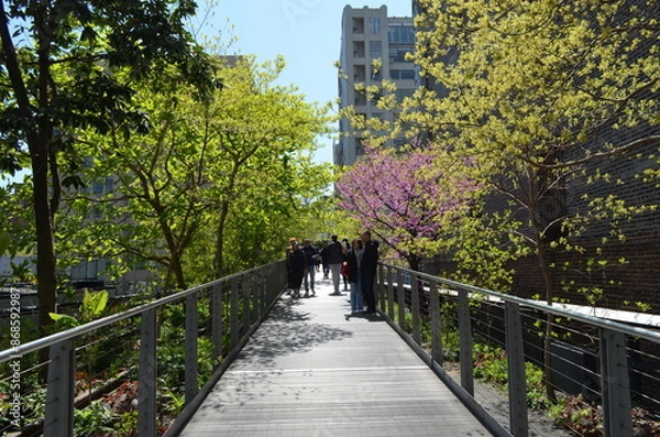Fototapeta Nowy Jork, trasa spacerowa High Line wiosną