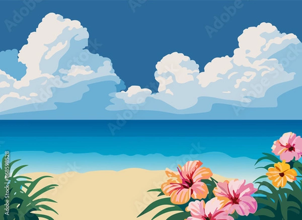 Fototapeta 真夏のビーチ_001