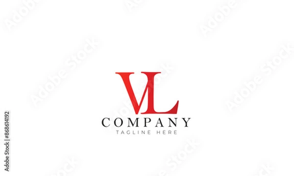 Fototapeta LV logo, Branding logo, clothing logo, letter logo