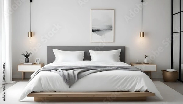 Fototapeta Photo interior modern design room 3d illustration