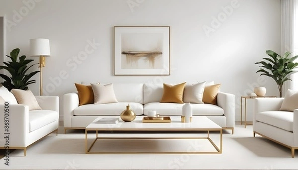 Fototapeta Photo interior modern design room 3d illustration