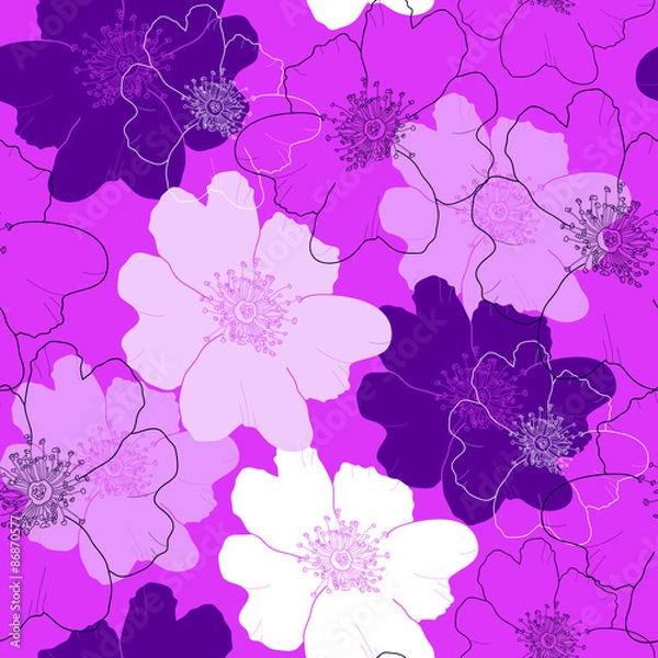 Fototapeta Floral seamless pattern