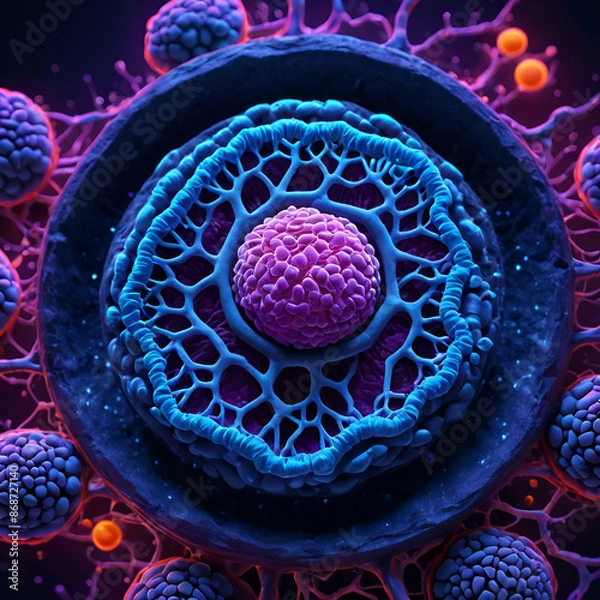Fototapeta Intricate cell structure - not real