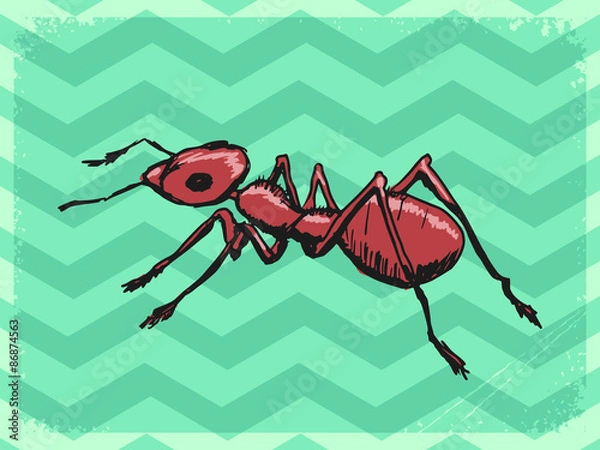 Obraz vintage background with ant