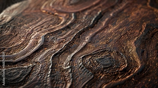 Fototapeta Intricate Wood Grain Texture