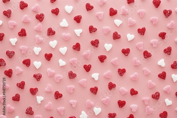 Obraz red hearts background