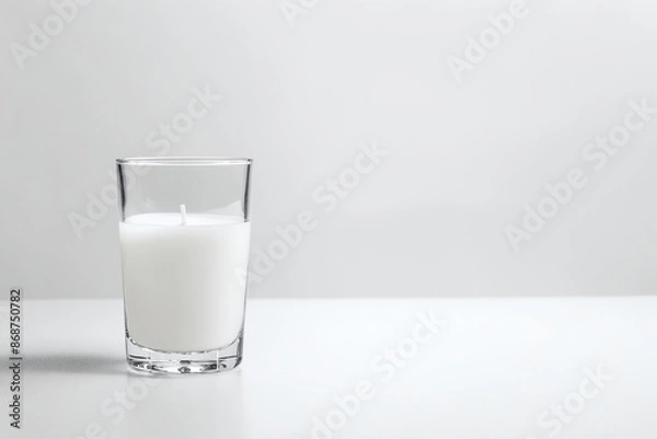Obraz white candle in white background