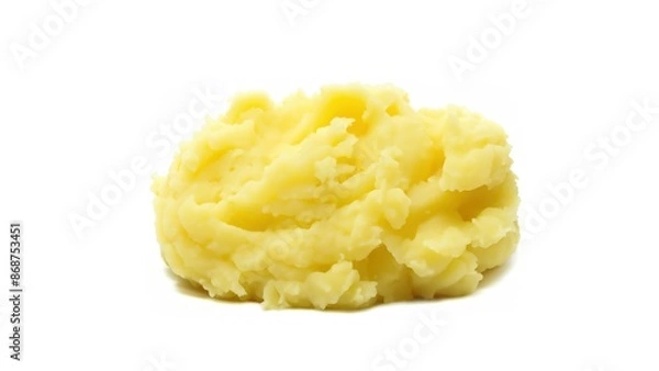 Fototapeta Mashed potatoes on white background