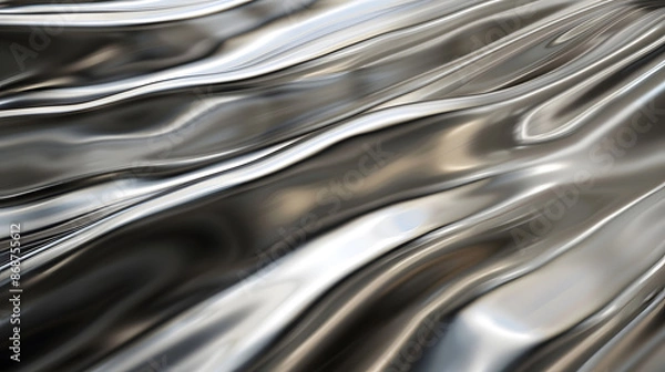 Obraz Sleek and polished chrome texture reflecting light
